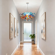 hand blown glass chandelier
