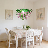 Green and pink color blown glass chandelier custom design chihuly style lighting