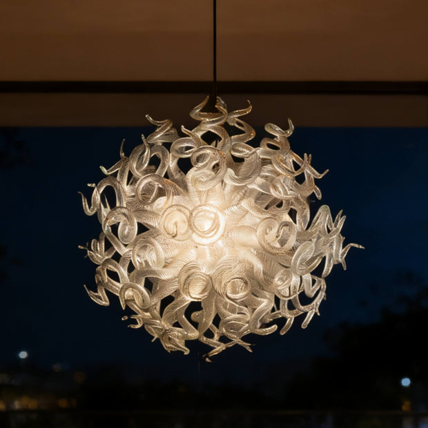 Modern design handmade clear blown glass chandelier dining room decoration