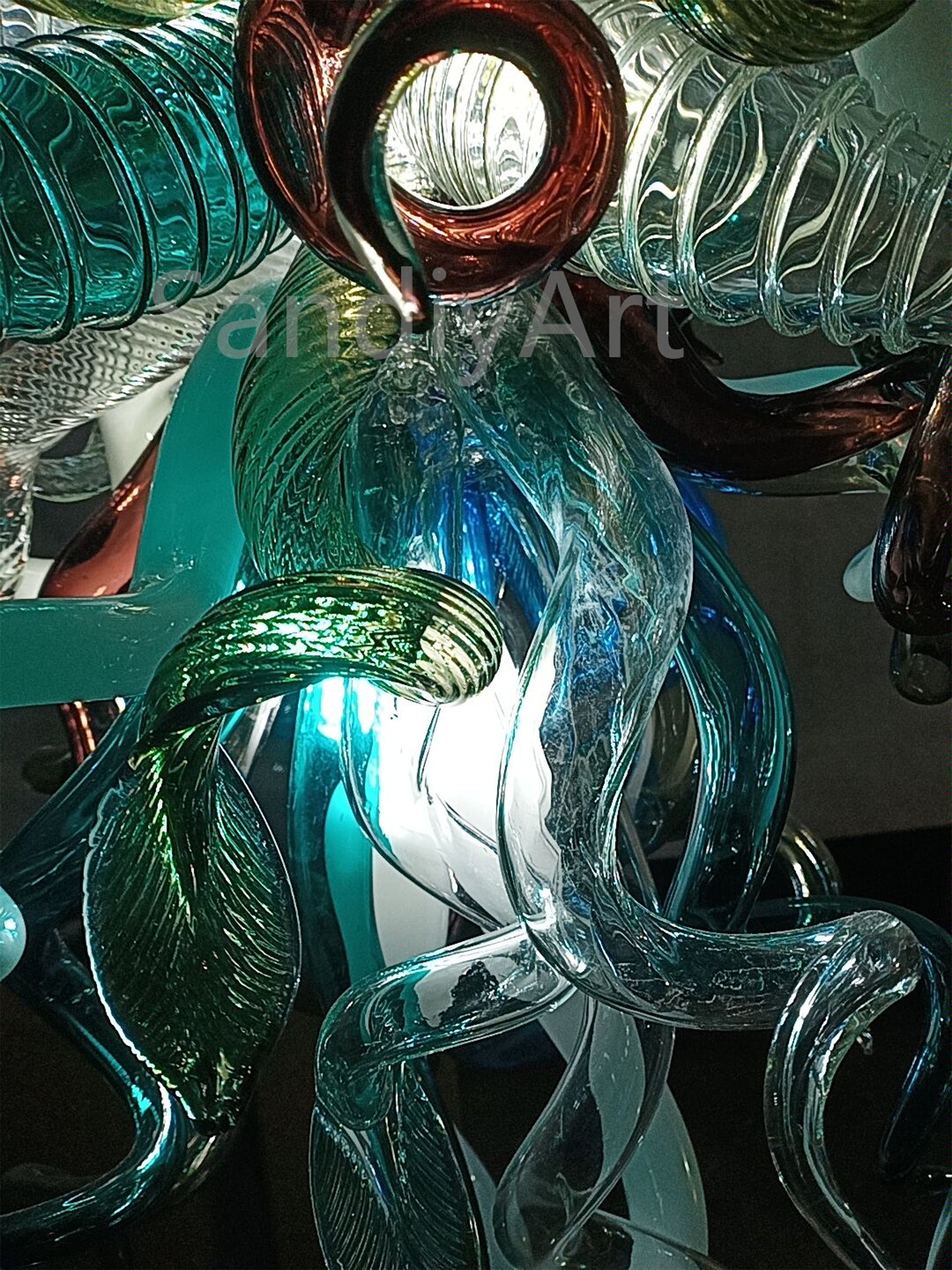 Magic feeling color handblown glass light fixtures chihuly style