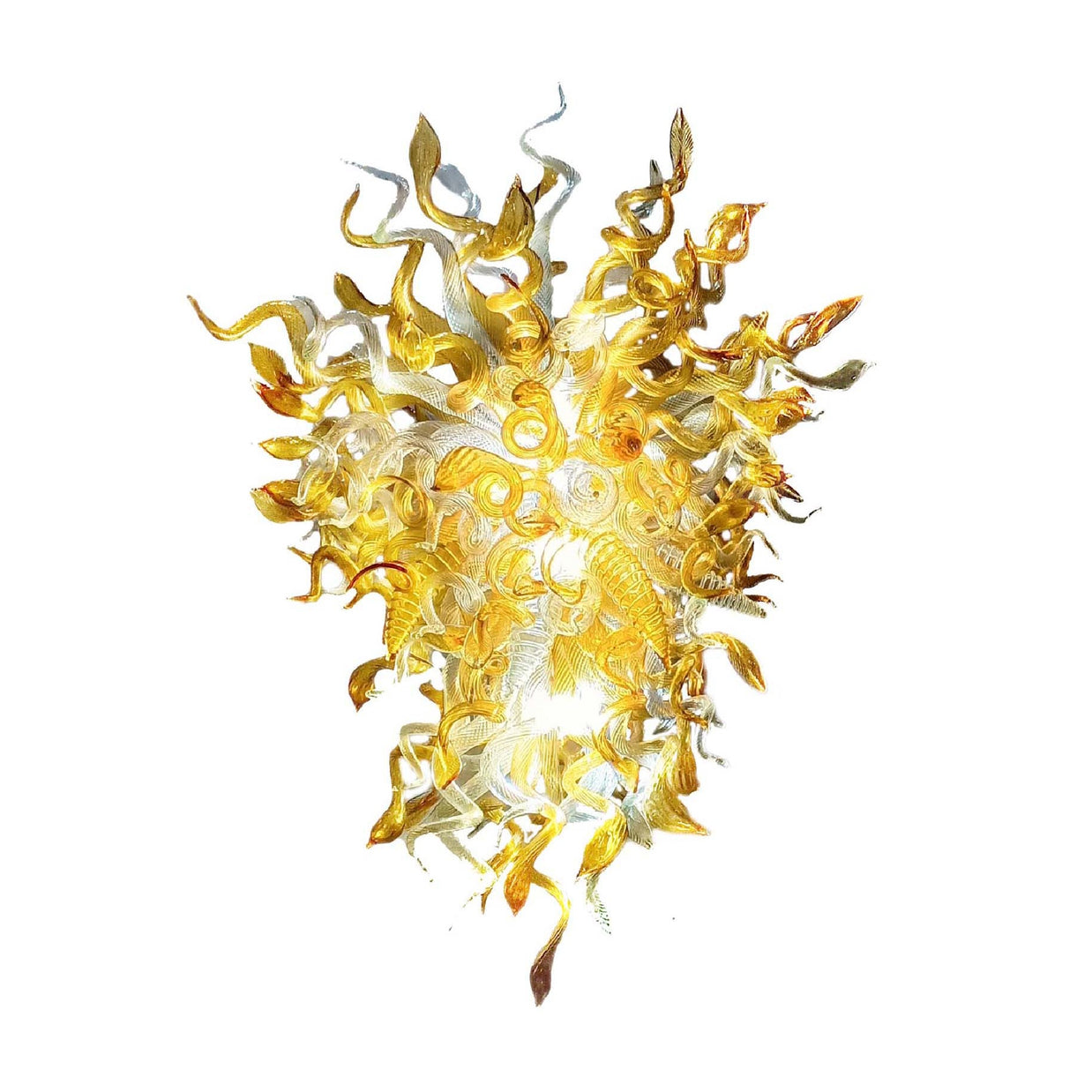 Luxury gold mouth blown glass chandelier original color never fading