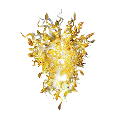 Luxury gold mouth blown glass chandelier original color never fading