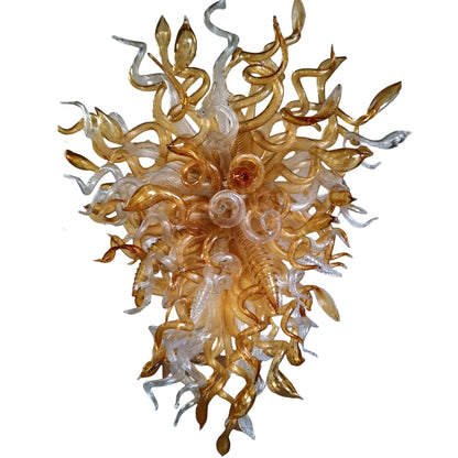 Luxury gold mouth blown glass chandelier original color never fading