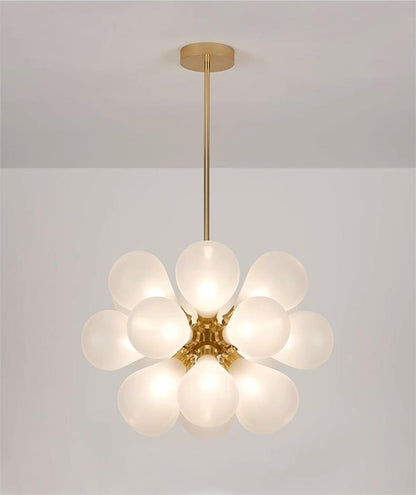Blown glass bubbles chandelier blue/pink/white/amber color choice