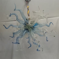 Grey blue blown glass chihuly lighting home decoration art