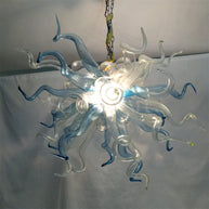 Grey blue blown glass chihuly lighting home decoration art