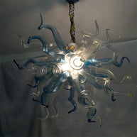 Grey blue blown glass chihuly lighting home decoration art