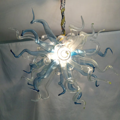 Grey blue blown glass lighting home decoration custom color and shape