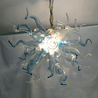 Grey blue blown glass lighting home decoration custom color and shape