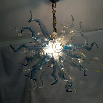Grey blue blown glass lighting home decoration custom color and shape