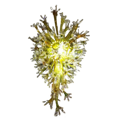 Snowflake glass chandelier amber color christmas lighting decoration