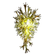 Snowflake glass chandelier amber color christmas lighting decoration