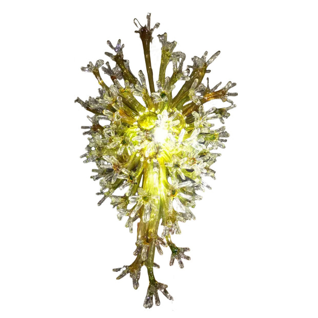 Snowflake glass chandelier amber color christmas lighting decoration