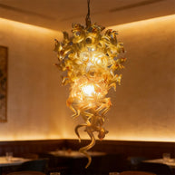 Tea gold glass chandelier DIY design home decoration