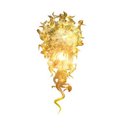 Tea gold glass chandelier DIY design home decoration