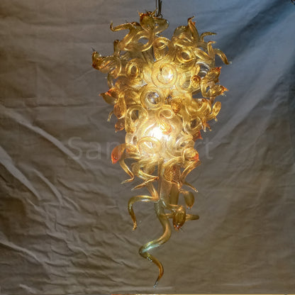 Tea gold glass chandelier DIY design home decoration