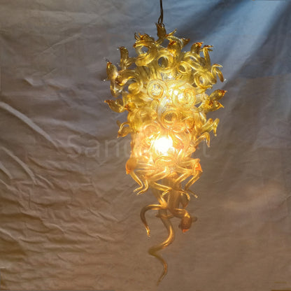 Tea gold glass chandelier DIY design home decoration