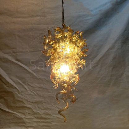Tea gold glass chandelier DIY design home decoration