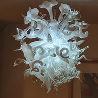 Dining room blown glass white chandelier lighting decoration