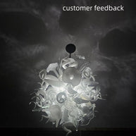 blown glass white chandelier