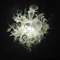 Dining room blown glass white chandelier lighting decoration