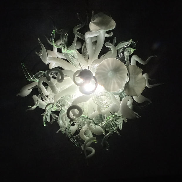 Dining room blown glass white chandelier lighting decoration