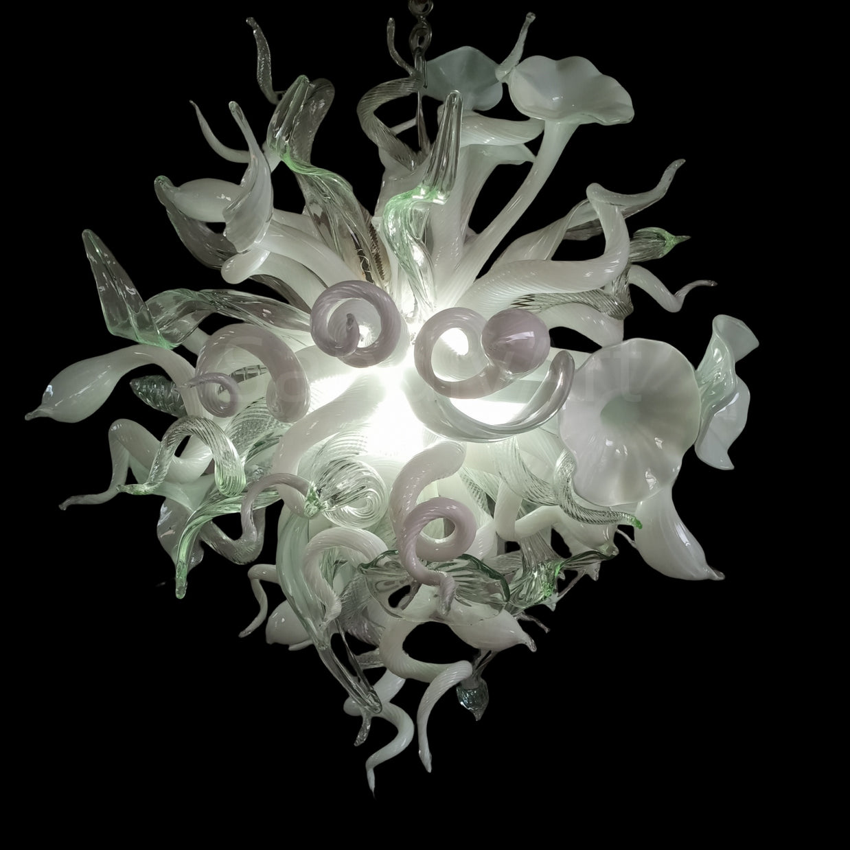 Dining room blown glass white chandelier lighting decoration