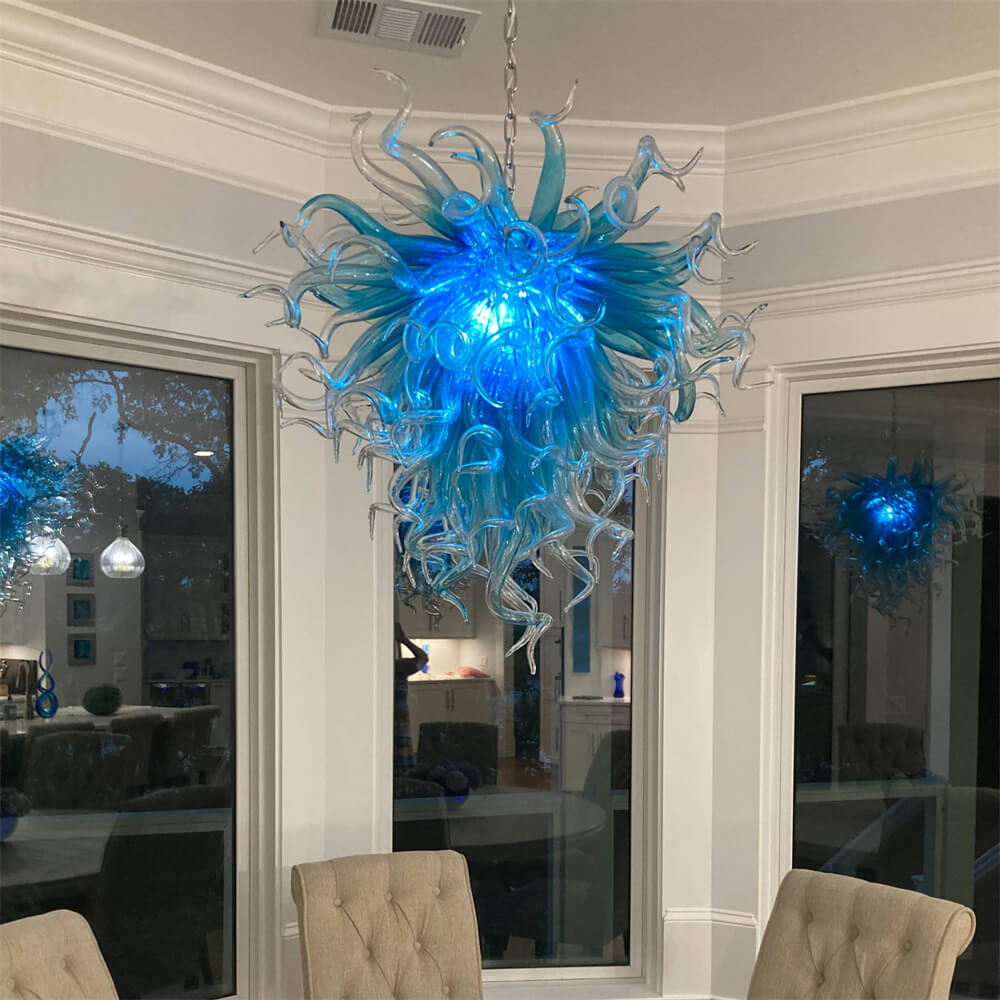 Ocean blue glass lighting decoration modern design
