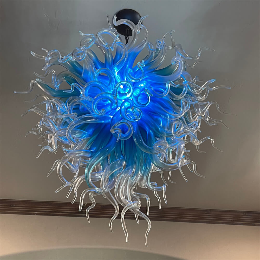 Ocean blue glass lighting decoration modern design