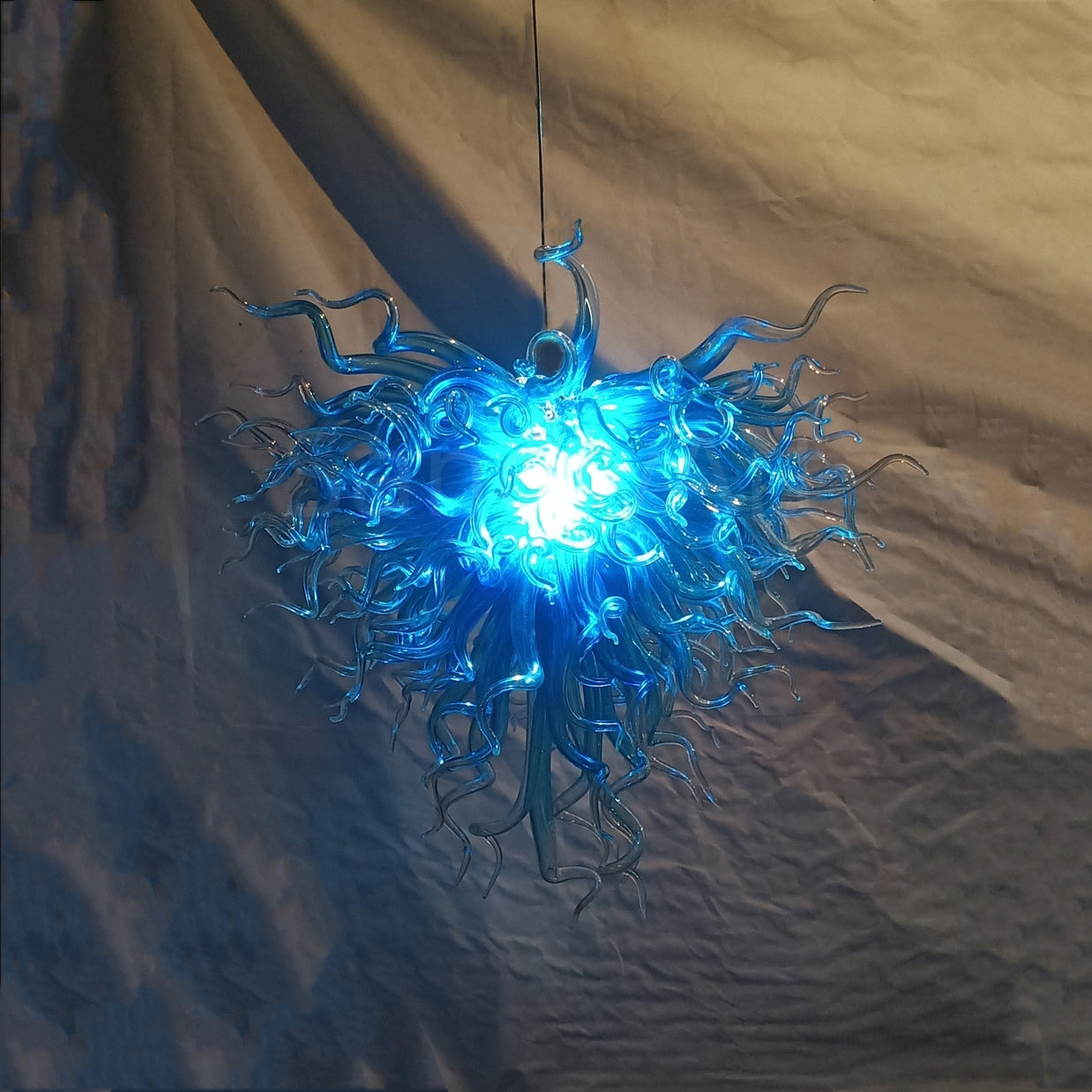 Ocean blue glass lighting decoration modern design