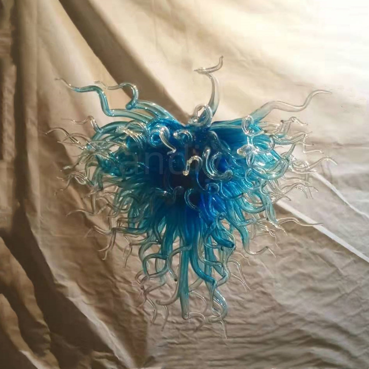 Ocean blue glass lighting decoration modern design