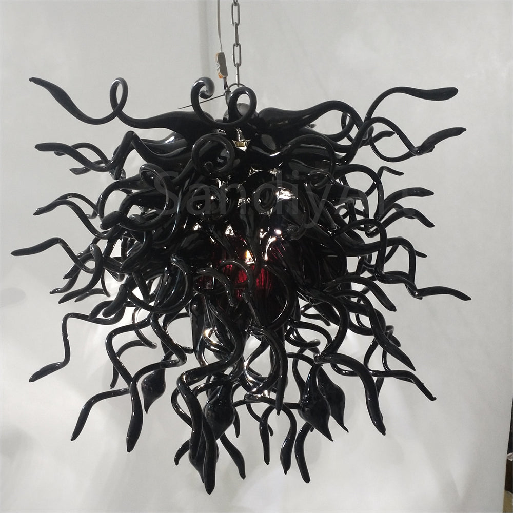 Hand made glass black chandelier special design