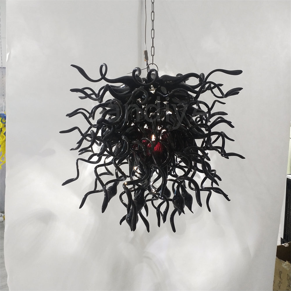 Hand made glass black chandelier special design