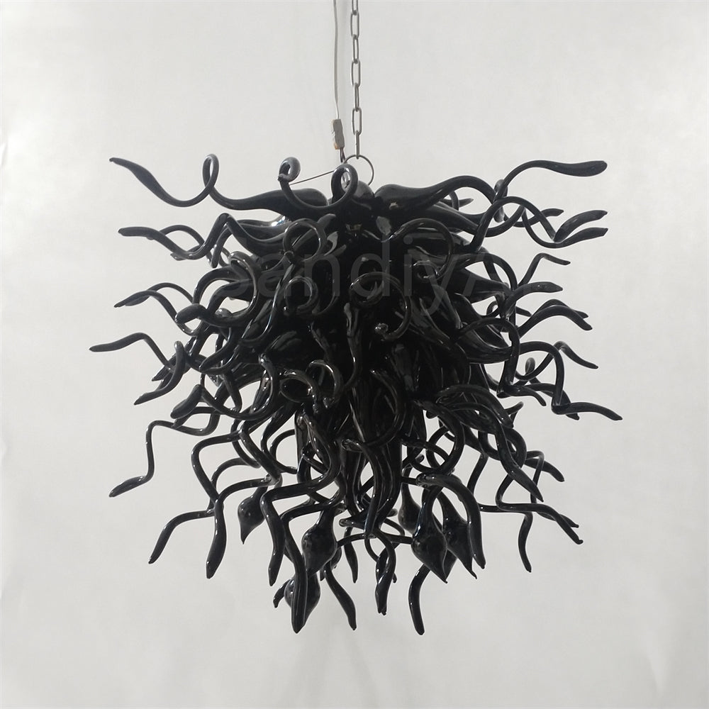 Hand made glass black chandelier special design