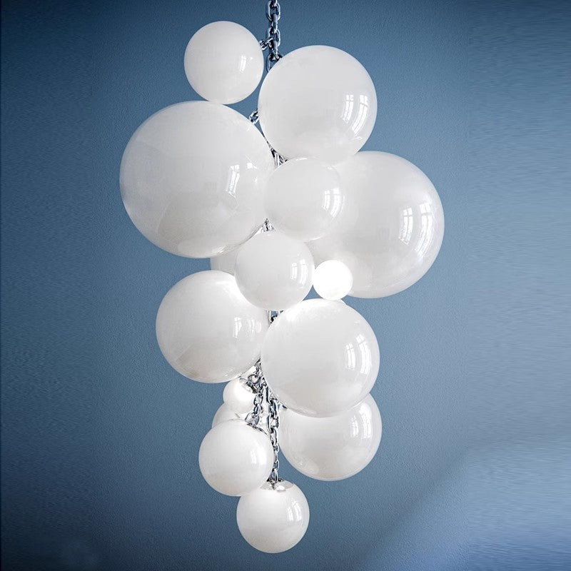 Grape shape blown glass lamp in purple/blue/white/amber color