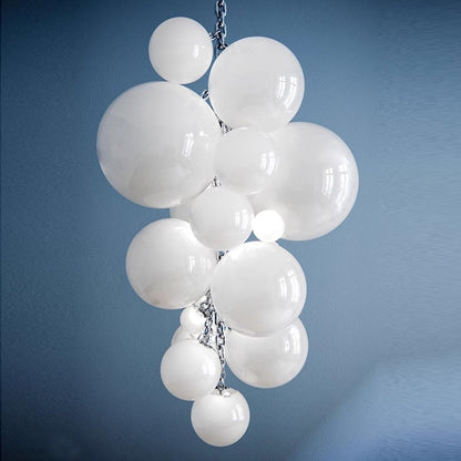 Grape shape blown glass lamp in purple/blue/white/amber color