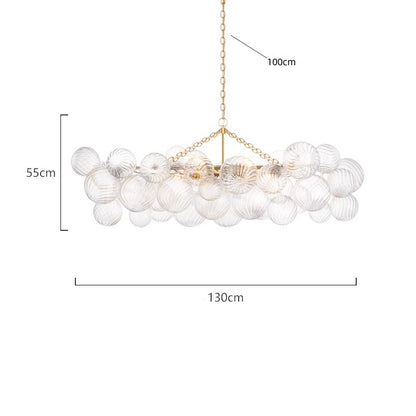 Blown glass bubbles chandelier clear color modern design for dining room