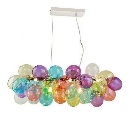 Colorful glass bubbles chandelier romantic design bring Happy mood