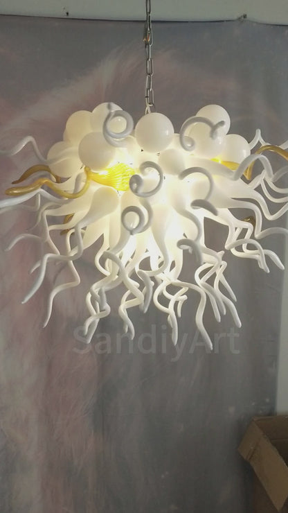 Dining room chandelier custom design hand made diy glass lighting
