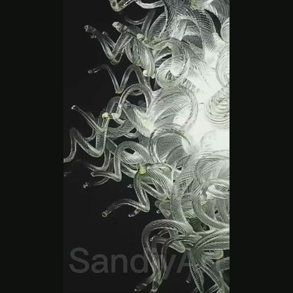 Modern design clear hand blown glass chandeliers modern style