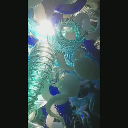 Hand made DIY blown glass chandelier lighting modern design