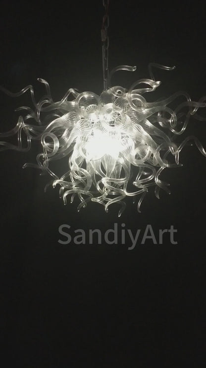 Modern design clear color handblown glass chandelier art home hotel decoration