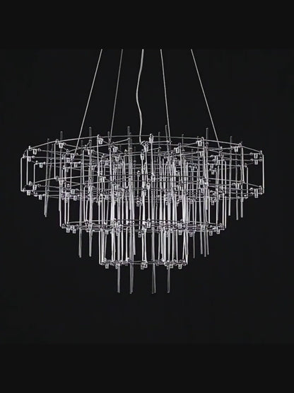 Starry spark ball chandelier duplex staircase Nordic creative personality
