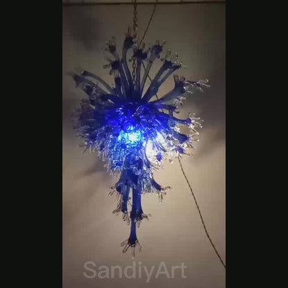 Famous art modern design Blown glass snowflake chandelier lighting