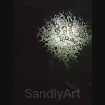 DIY art blown glass white modern design chandelier collection