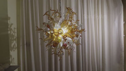 Luxury design hand made blown murano glass Chihuly type chandelier