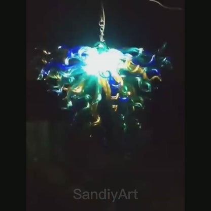 Custom color famous blown glass chandeliers dining room decoration
