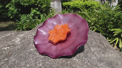 Hand made purple glass flowers wall decoration Where to buy similar Chihuly glass in Seattle