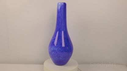 Blue color hand made murano glass vase festival holiday gift