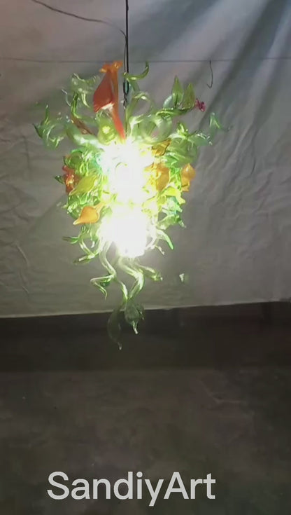 Colored glaze chandelier custom design from China factory